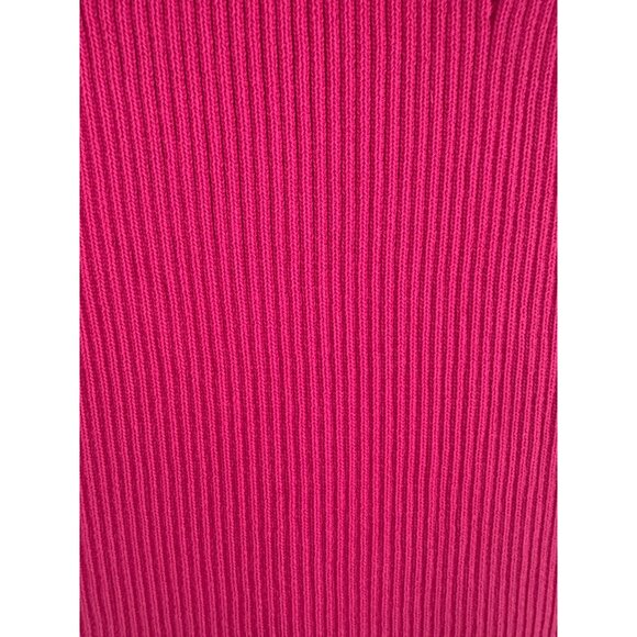 Michael Kors Ribbed Off the Shoulder Top Electric Pink Size S Knit Sweater - Picture 6 of 9